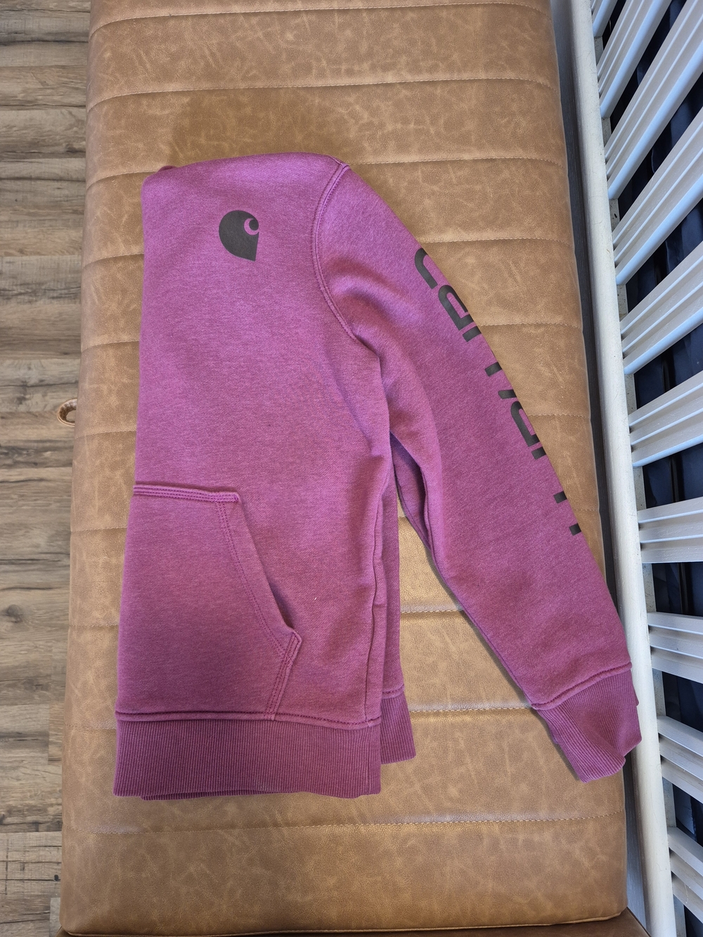 Carhartt Women’s Raspberry Crewneck Pullover Hoodie - Picture 3 of 5